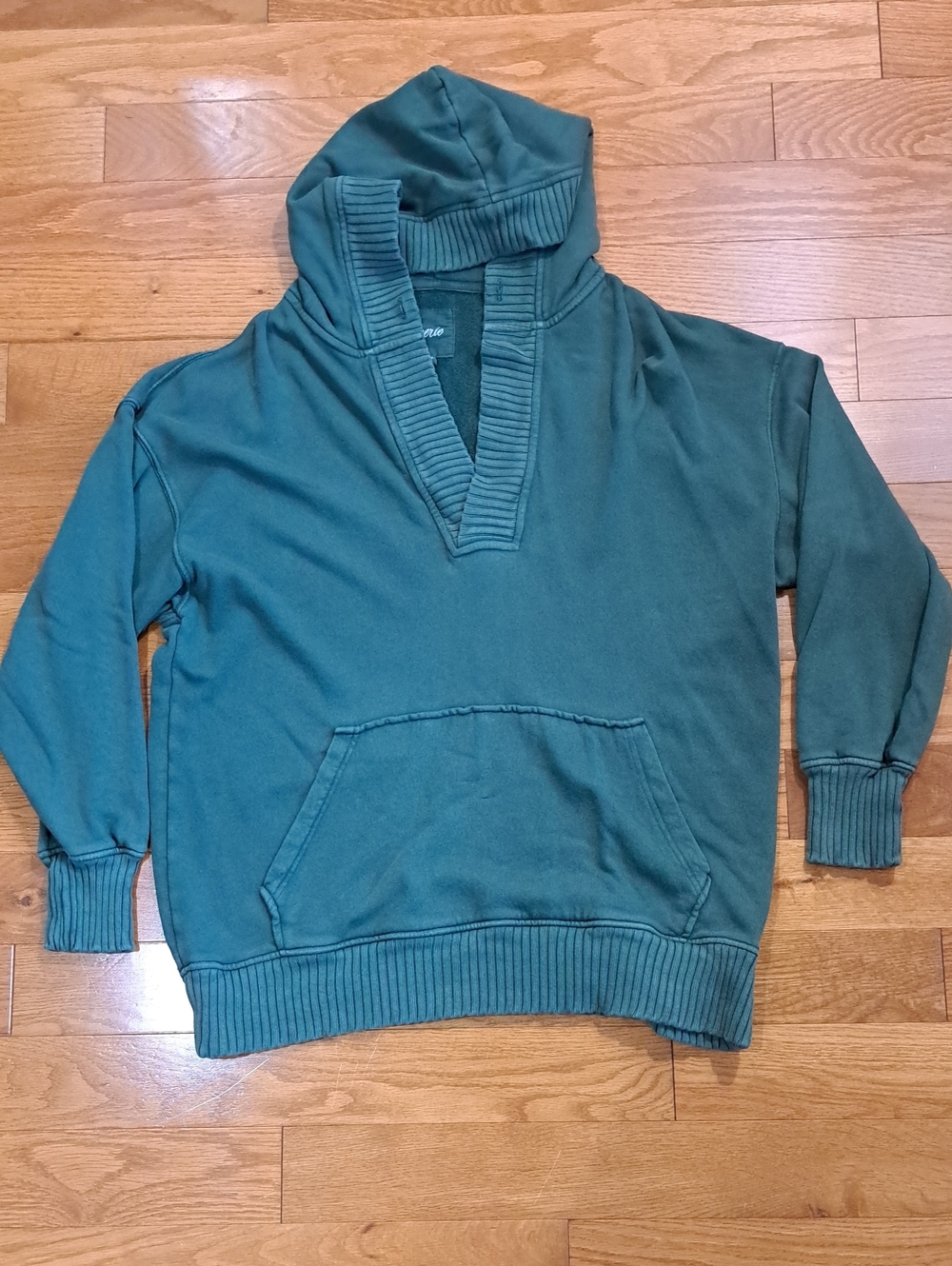 aerie Down To Earth V-Neck Hoodie Sweatshirt Oversized